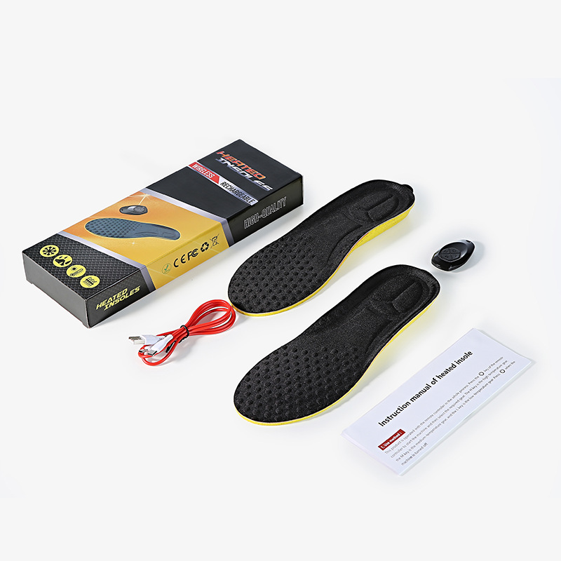 Factory direct heating insole intelligent remote control USB charging heating insole winter outdoor foot warming treasure