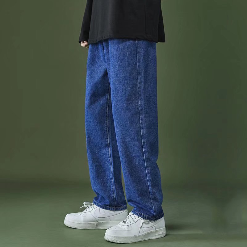 Men's Jeans Men's Spring Autumn and Winter 2022 New Grey Straight Loose Wide Leg Trendy Casual Long Pants