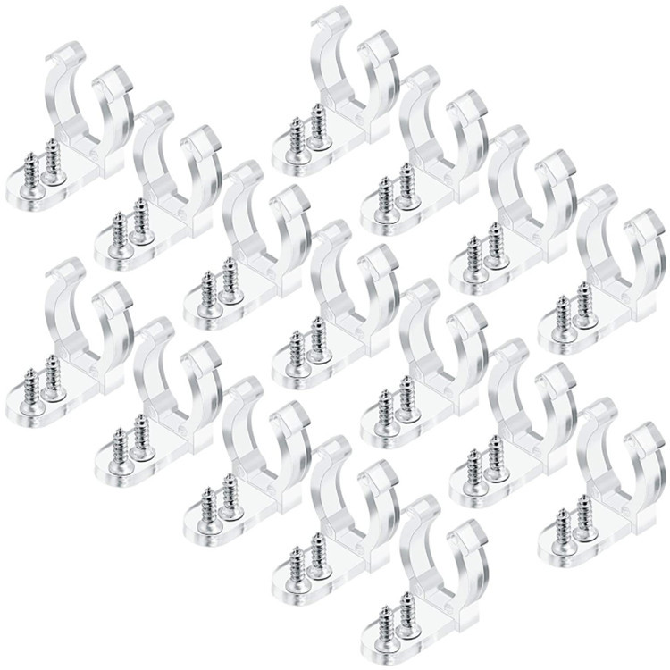 Led lamp with rainbow pipe clip round two-wire three-wire round light bar transparent card code seven-character card fixing clip