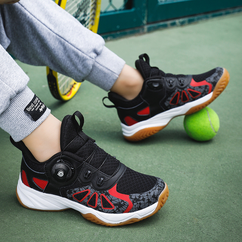 Export Japan rotating button children's professional tennis shoes girls non-slip wear-resistant children's shoes mesh sneaker for boys