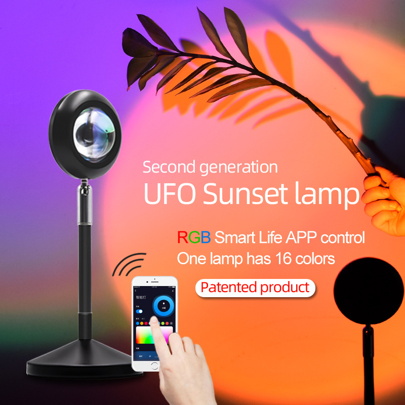 TUYA graffiti sunset light WIFI Bluetooth intelligent voice control live projection sunset light APP control Alexa