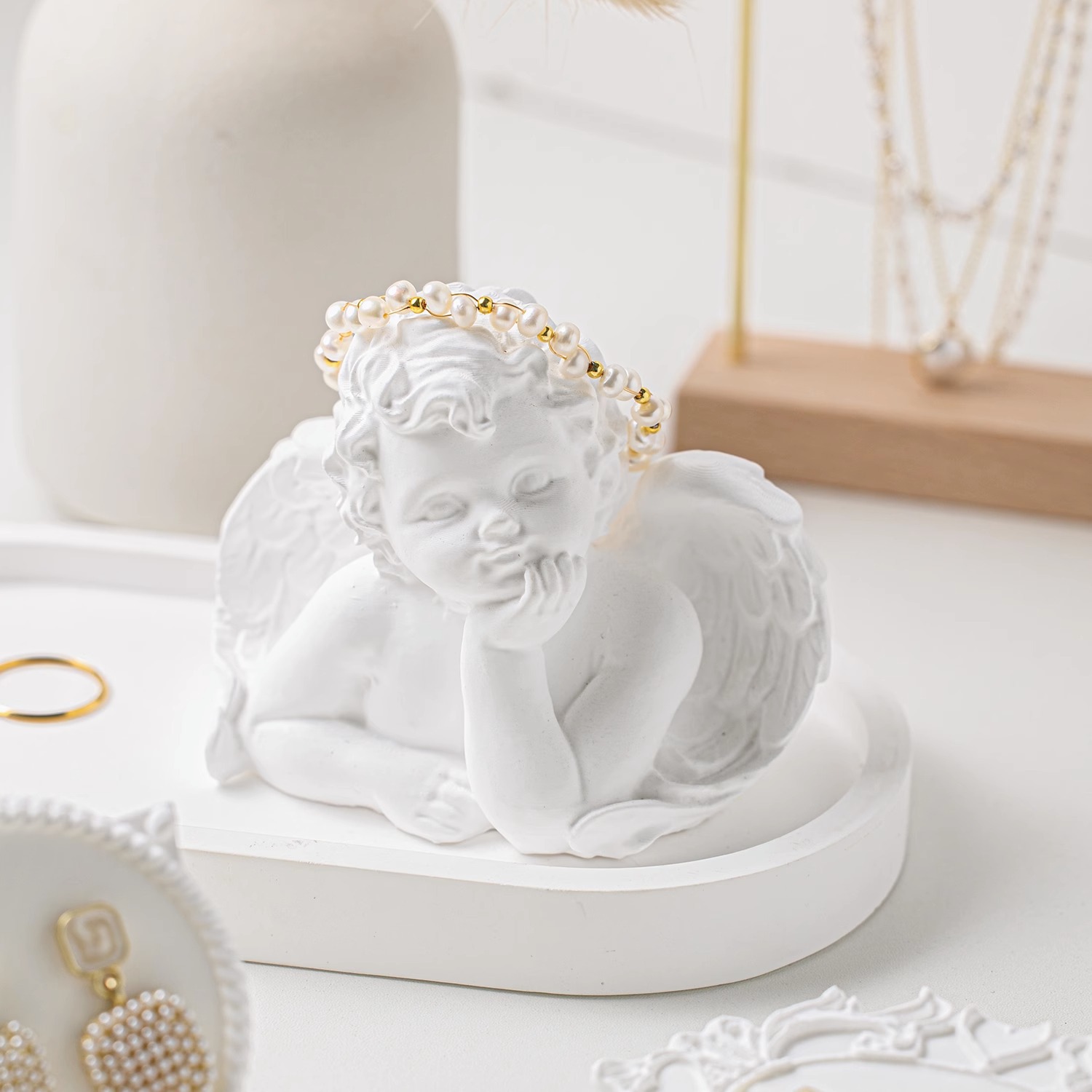 ins jewelry display stand white plaster Jewelry earrings earrings display stand earrings jewelry photo props ornaments