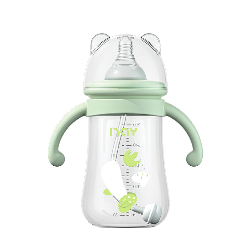 Nuoaiyin baby bottle with handle anti-flatulence drop-resistant baby bottle wholesale cross-border in stock