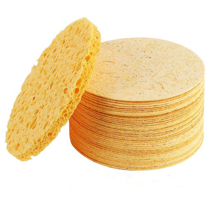Compressed Round Wood Pulp Sponge Color Cleaning Wood Pulp Sponge Fiber Absorbent Swelling Bath Wood Pulp Facial Flutter