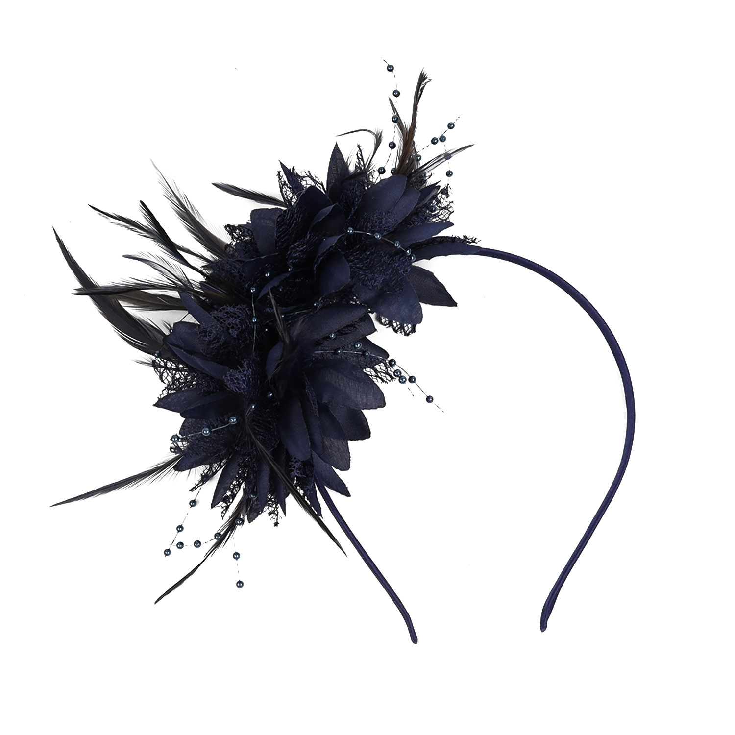 European and American Explosions Amazon Feather Headwear Bridal Mesh Hair Accessories Party Prom Topper Jockey Club Headband Hair Accessories