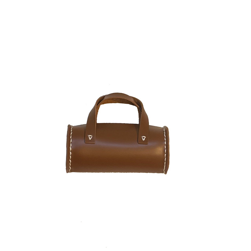 Handmade artificial leather small bag ins Little Red Book Net red retro children's messenger bag concave style accessories bag fashion