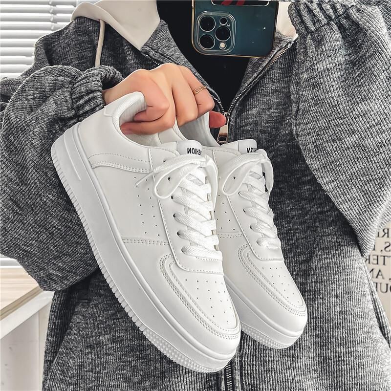 Spring Men's Shoes New breathable white shoes men's Korean-style fashionable all-Match platform sports casual sneakers men