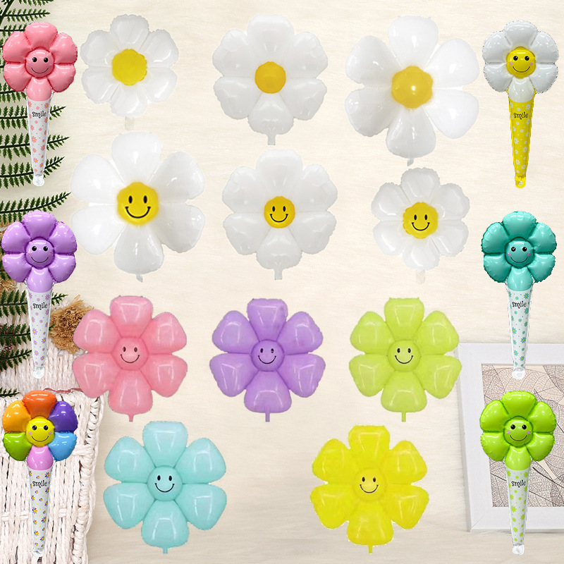 Ins風の中の小さいサイズの小さい菊の形のアルミニウムの膜のボールの写真を撮る道具の赤ちゃんの誕生日のパーティーの風船|undefined