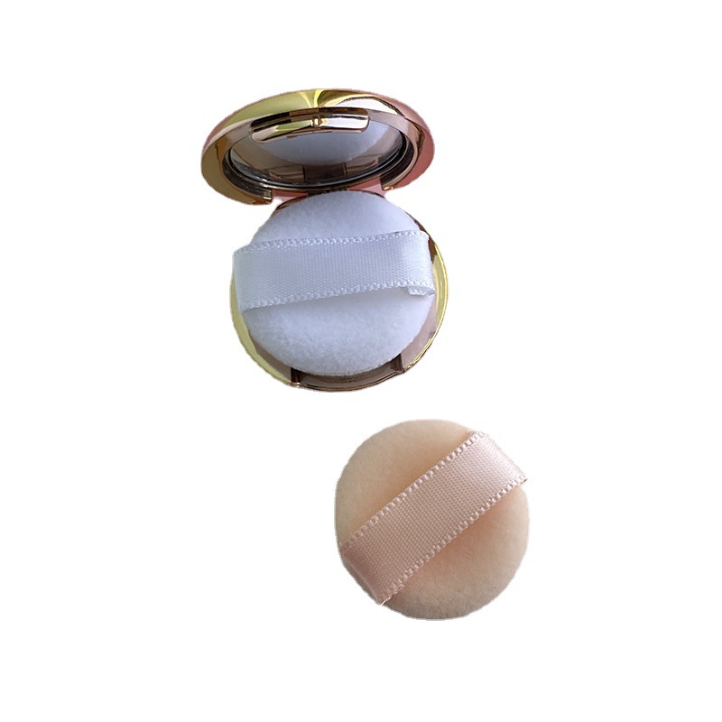Mini small puff flocking Puff powder powder cake puff high density puff various sizes hook ribbon