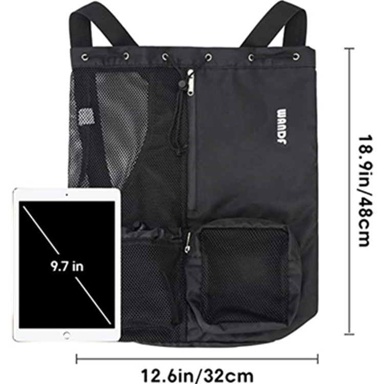 Spot Swimming Bag Mesh Drawstring Backpack with Wet Bag Beach Backpack for Swimming, Gym and Workout