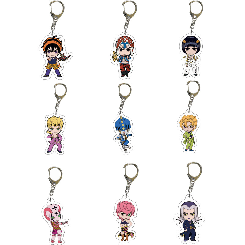 JOJO's Bizarre Adventure Peripheral Pendant Golden Wind Anime Acrylic Keychain Giorno Bucciarati