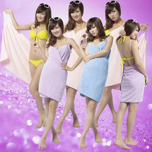Microfiber sling bath towel 70*140 bath towel multifunctional wearable towel factory direct supply multicolor optional