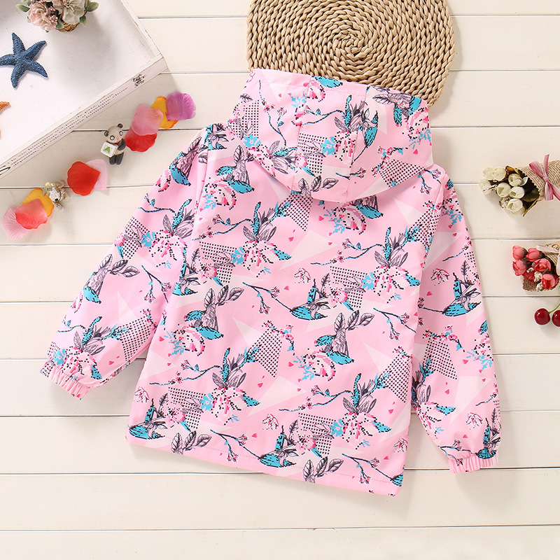 Cross-border girls' spring coat 2024 new medium and large children's windproof jacket children's waterproof fashion spring and autumn top