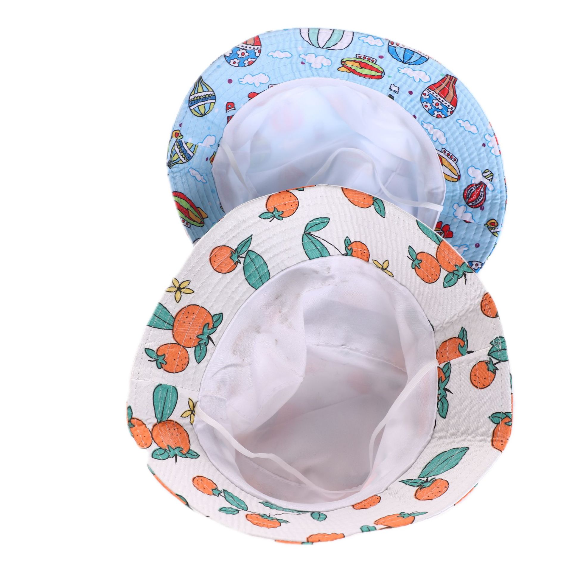 Foreign Trade Children's Printed Fisherman Hat Spring and Autumn Four Seasons Thin Cartoon Sunshade Basin Hat for Boys and Girls