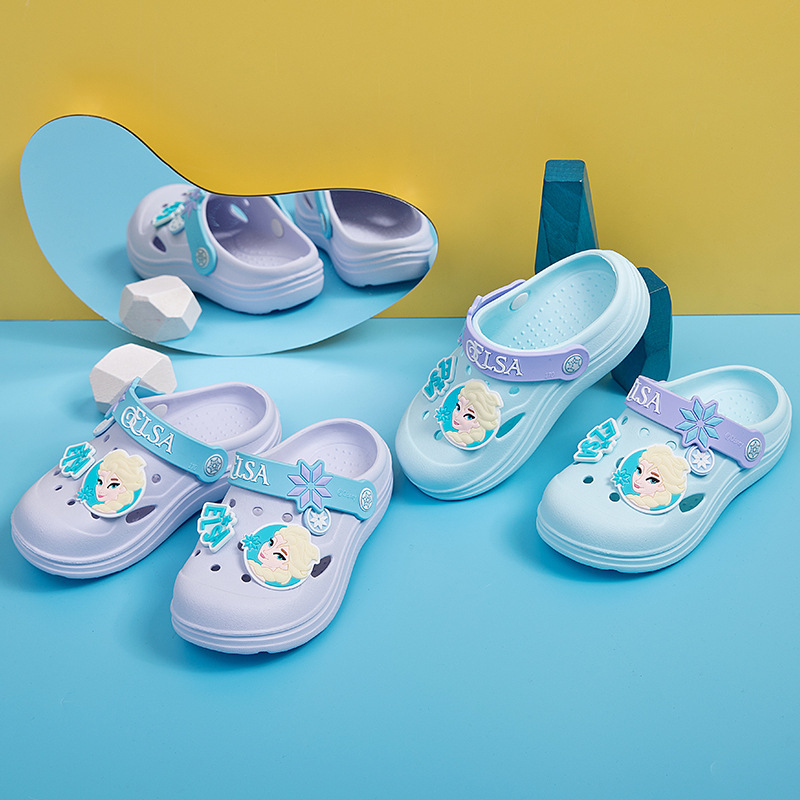 Disney Frozen Children's Cave Shoes Baby Indoor Home Non-slip Aisha Princess Cartoon Beach Shoes E