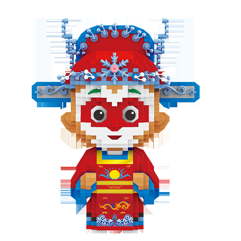 Journey to the West Cartoon Building Blocks Monkey King Microparticle Building Blocks Children's Educational Toys Small Boxes Assembled Wholesale