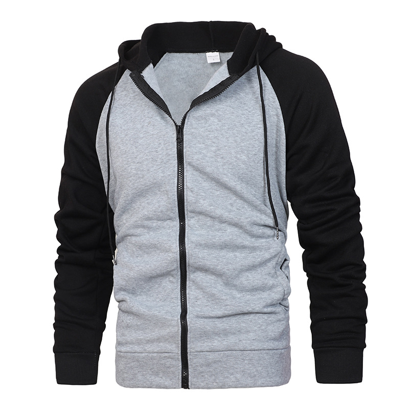 Cross-border new coat autumn and winter European and American men's color matching fashion raglan sleeve sweater men's casual sports top