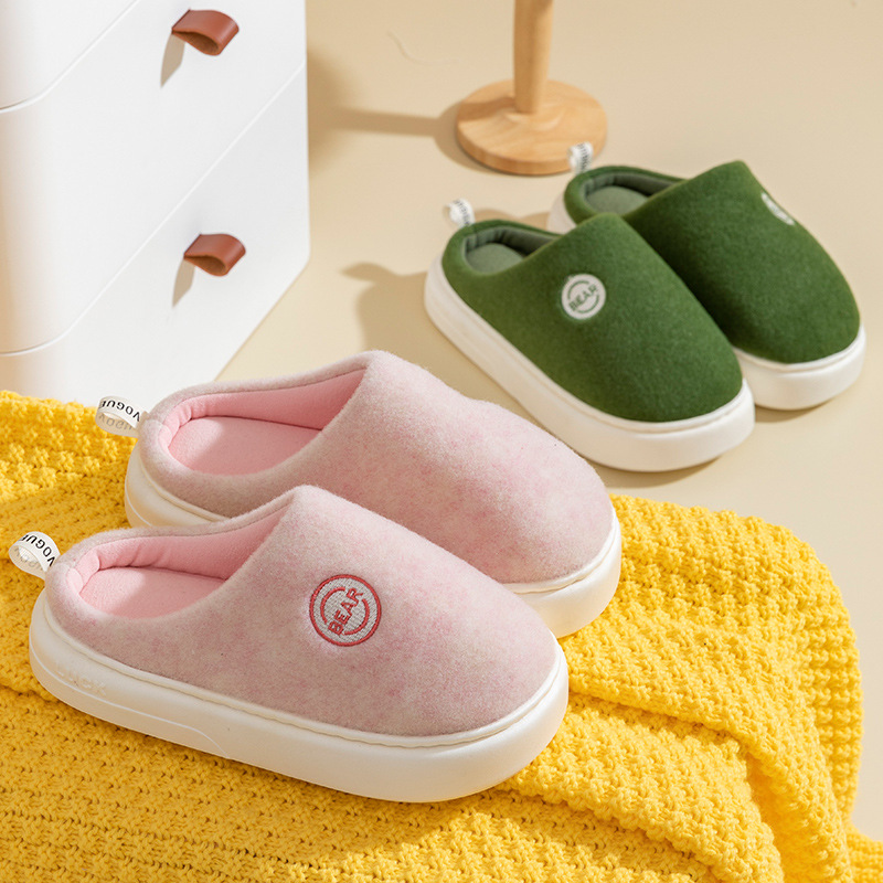 Cotton Slippers Women's Winter 2022 New Couple's Household Indoor Home Furnishing Fleece-lined Warm Thick-soled Men's Fluffy Shoes