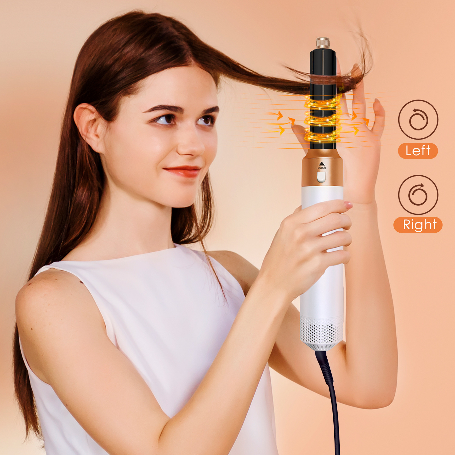 Cross-border five-in-one hot air comb automatic hair curler straight dual-use hair styling comb electric hair dryer straight hair