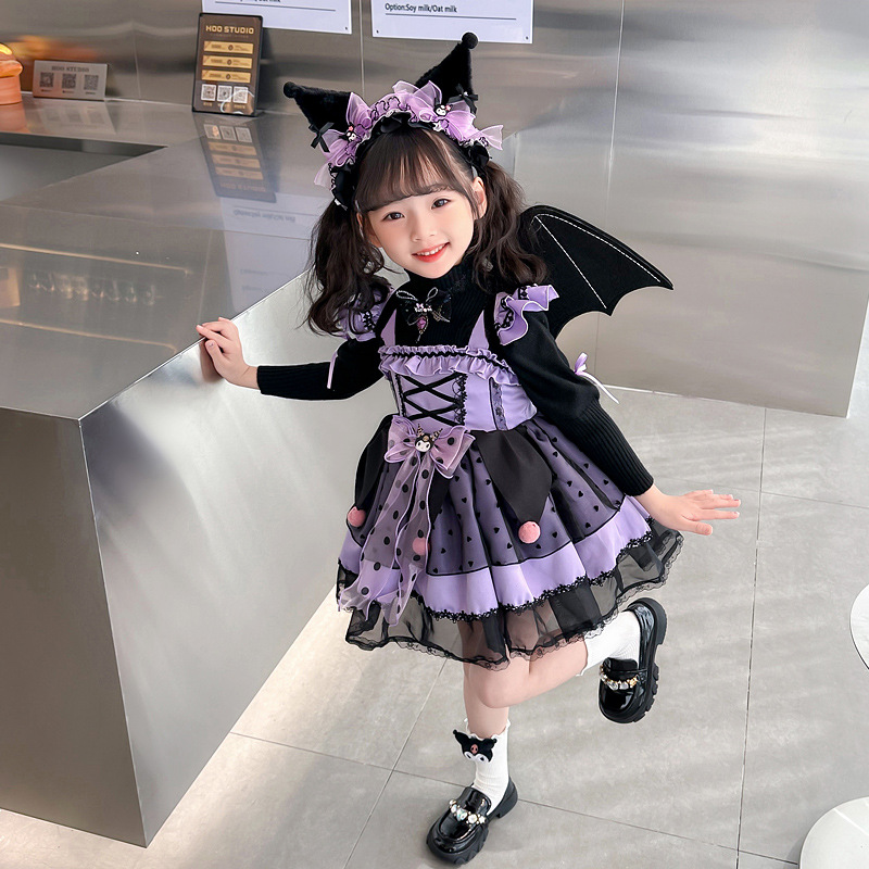 Girls Culomi Lolita Princess Dress Deviruchi Wings Show Dress Cake Birthday Dress Children's Dress