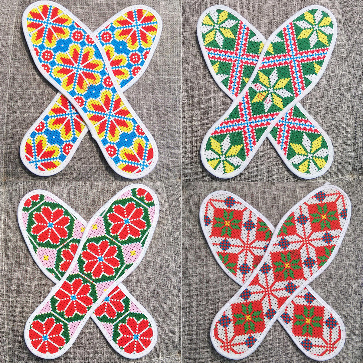 Cross-stitch insole semi-finished products with needle and thread new non-fading semi-finished products with needle and thread