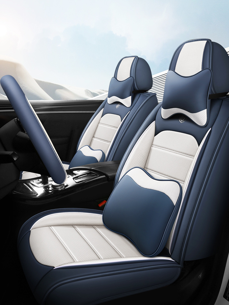 Cross-border car seat cushion all-inclusive full leather Four Seasons universal Napa leather car seat cover Amazon AliExpress