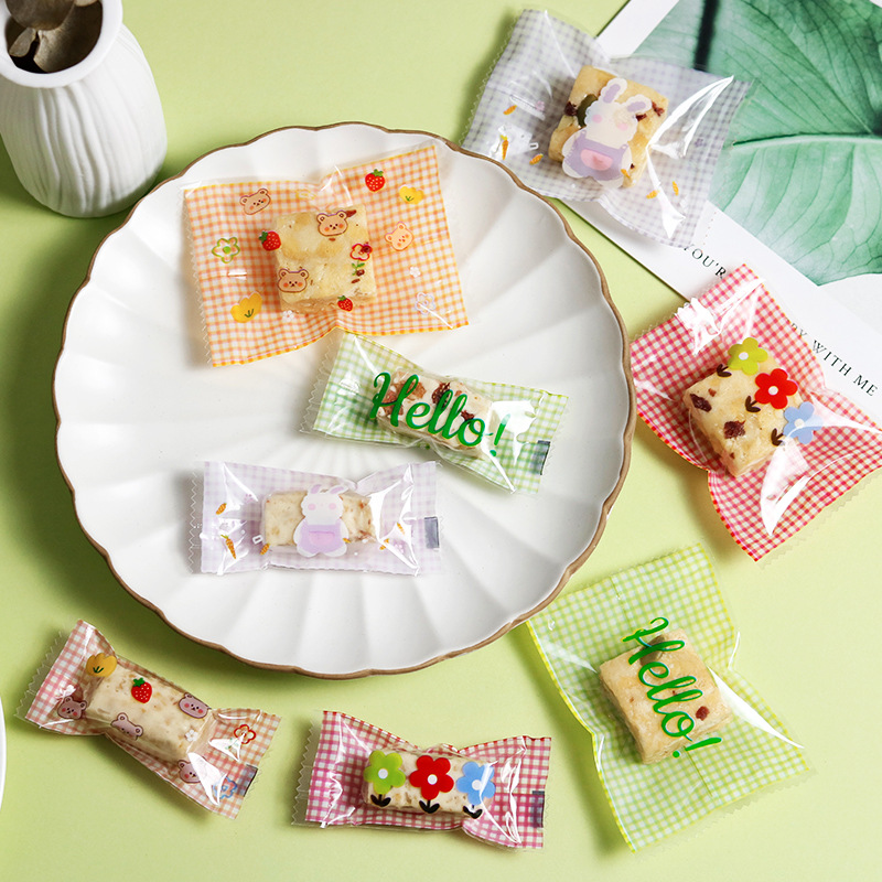 New snowflake crisp packaging bag summer flowers mixed nougat machine seal bag candy packaging bag manufacturers wholesale