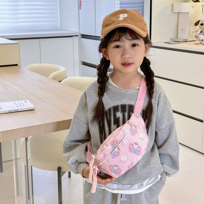 Korean Style Children's Chest Bag Cartoon Cute Crossbody Bag Boys' and Girls' Western Style Travel Waist Bag Kindergarten Baby Shoulder Bag