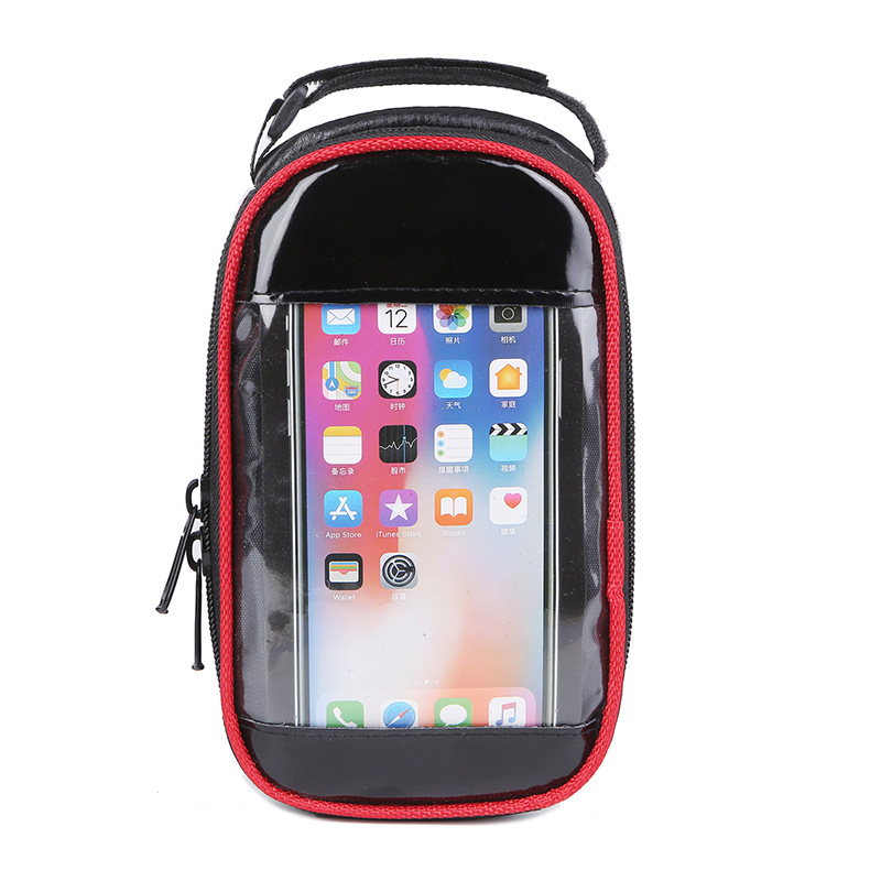 Bicycle Bag Beam Bag Upper Tube Bag Water Splash-proof Touch Screen Mobile Phone Bag Mountain Bike Front Beam Bag Riding Bag Handlebar Bag