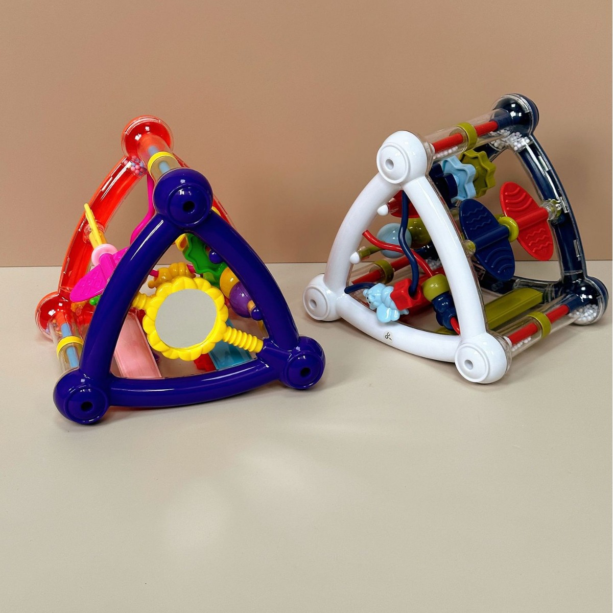 Cross-border baby tripod fine action color cognition flip Enlightenment tripod baby intelligence frame toy