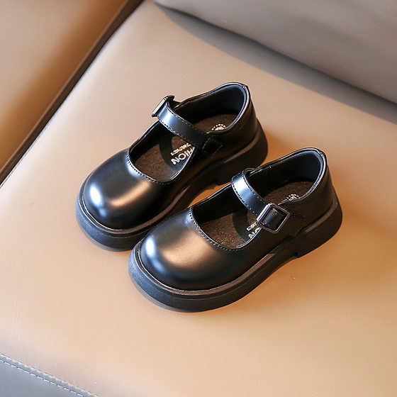 2024 Spring and Autumn New Korean Style Girl's Leather Shoes Girl's Fashion Princess Shoes Baby's Soft-soled Mary Jane Shoes