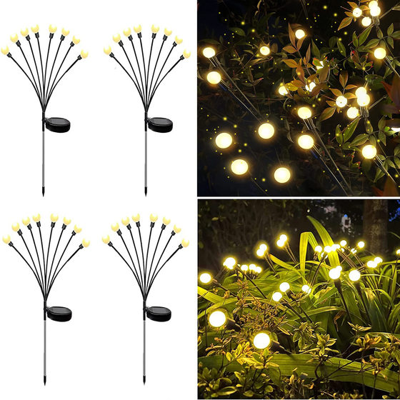 Solar powered Firefly Light String LED outdoor waterproof floor lawn Courtyard atmosphere garden landscape decorative lights