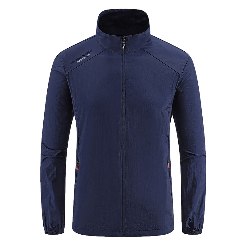 2023 Sun Protection Clothing Men's Summer Thin Ice Silk Breathable Coat plus size Fishing Quick-drying UV Protection Sun Protection Clothing