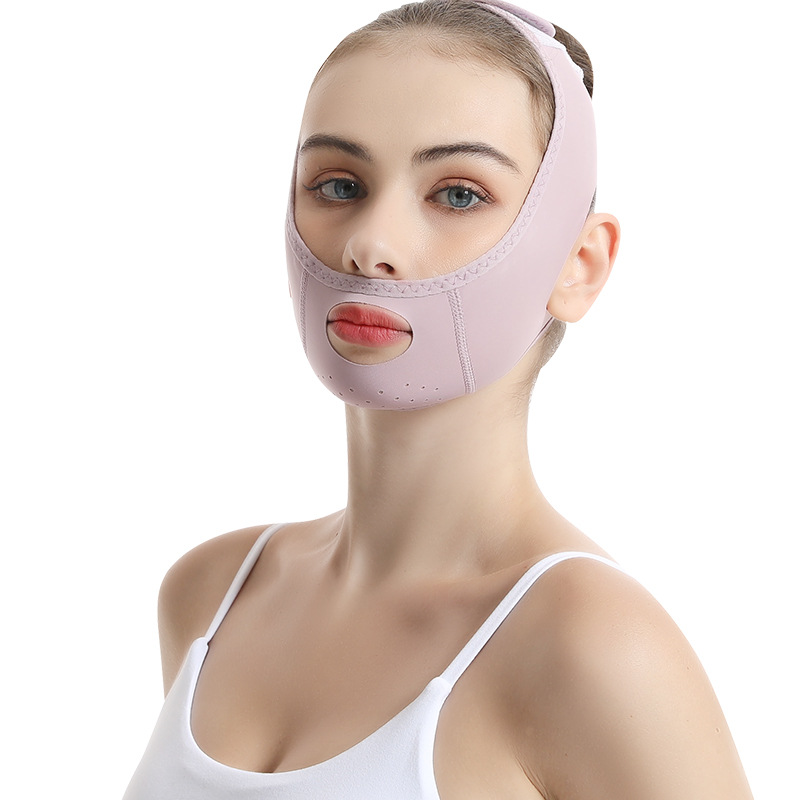 Factory Cross-border V-face Sleep Mask Physical Landing Tight Face Face Breathable Correction V-face Bandage with Carved Face