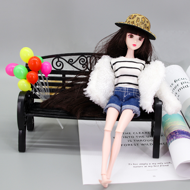 Girl's toy Park Chair 6 points furniture Yangwa shooting props lying long babi soldier doll doll accessories 85g
