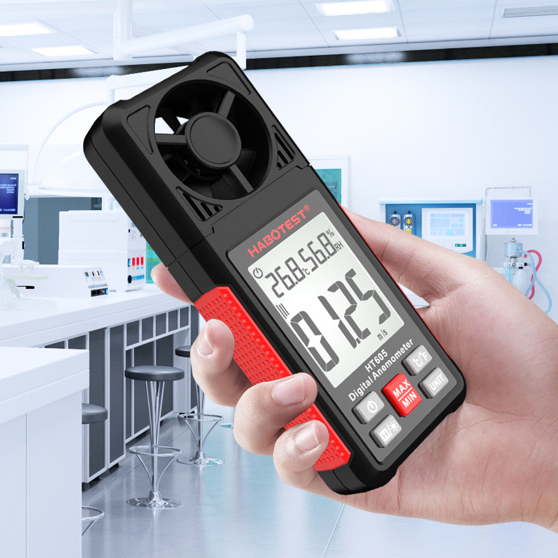 Huabo HT605 handheld digital anemometer high precision anemometer impeller anemometer air volume tester