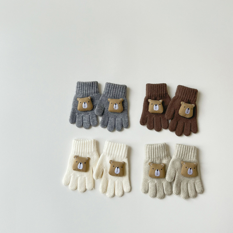 2-8 years old ~ Winter Children's gloves cute five finger warm infant boys girls kids Boys Girls baby