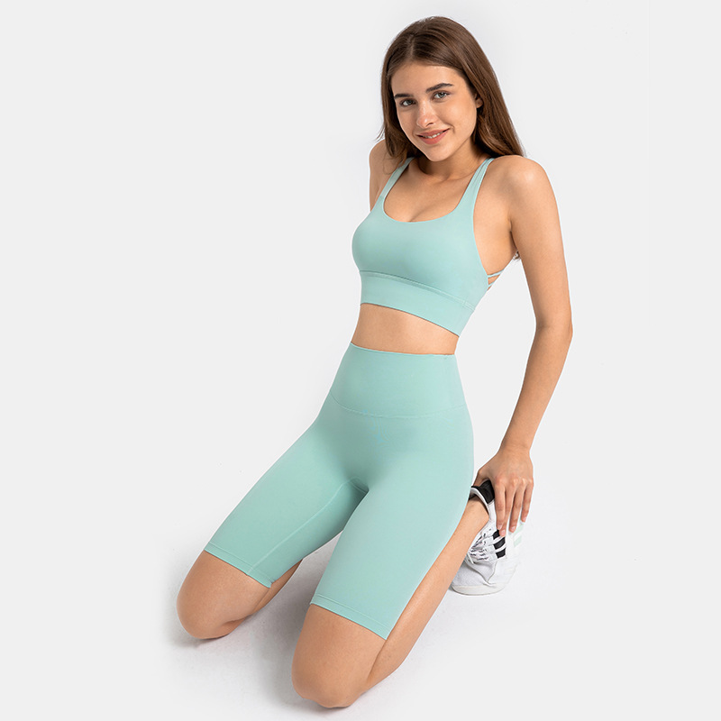 Spring and Summer New Arrival No Embarrassment Line Tight Pants High Waist Hip Yoga Fitness Shorts Women DK184