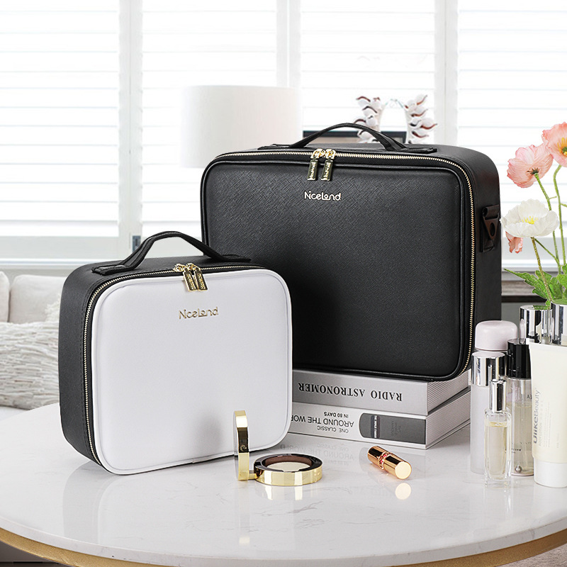 leather-cosmetic-bag-large-capacity-multi-compartment-makeup-pouch-fashionable-handbag-organizer-storage-bag-for-women