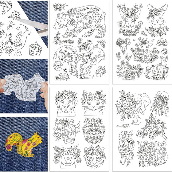 Cross-border hot bohemian pattern water-soluble embroidery stabilizer creative DIY handmade embroidery stabilizer