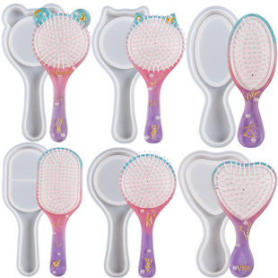 Yu Meiren Gel Dropping Air Cushion Comb Silicone Mold diy Oval Love Cat Ear Bear Airbag Massage Comb Grinding