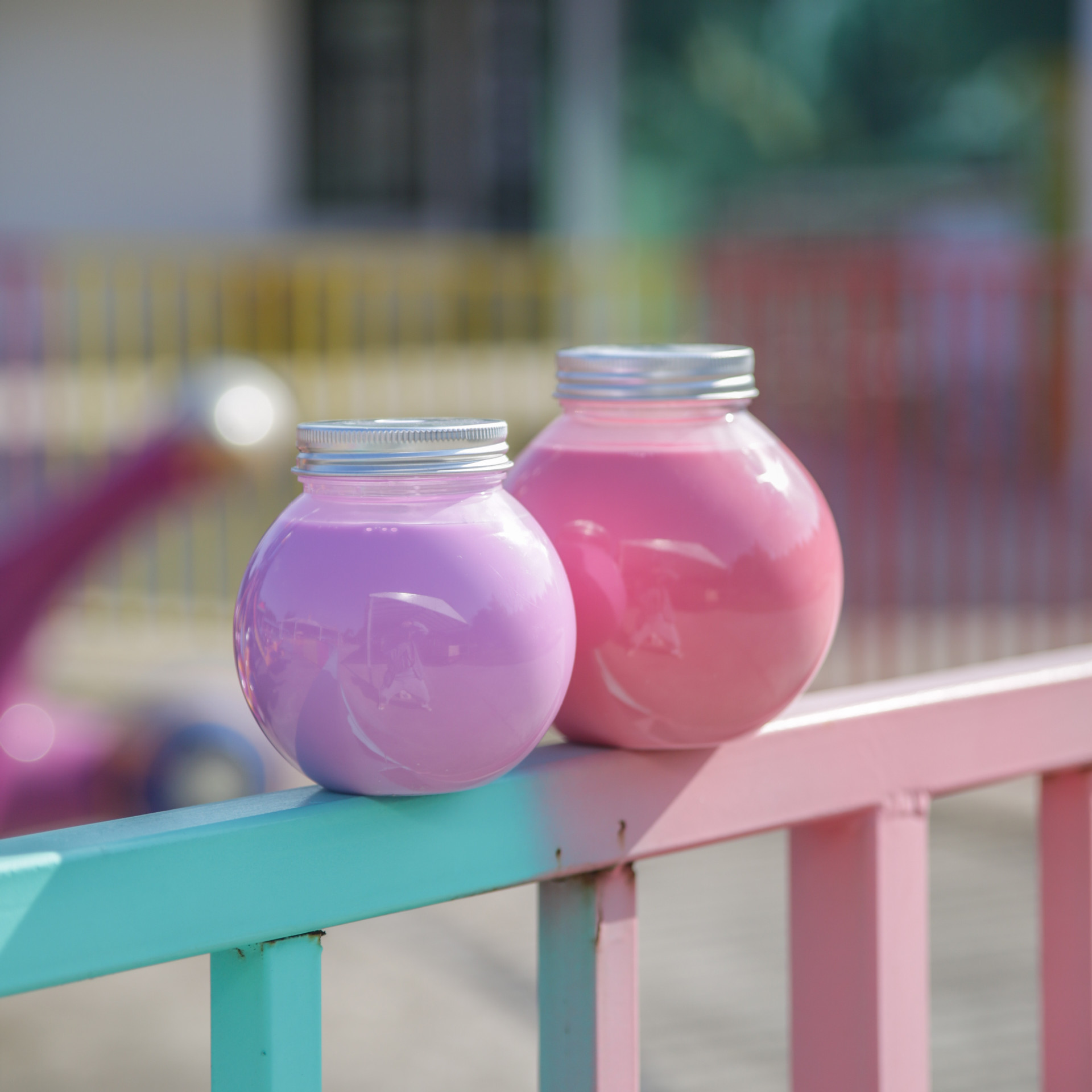 Ball milk tea cup disposable transparent PET plastic beverage bottle with lid 500ml commercial net red takeaway