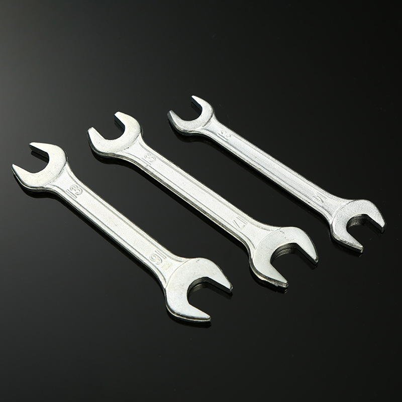 High-strength open wrench galvanized forging Wrench Double-headed manual solid wrench open solid wrench outer hexagonal wrench