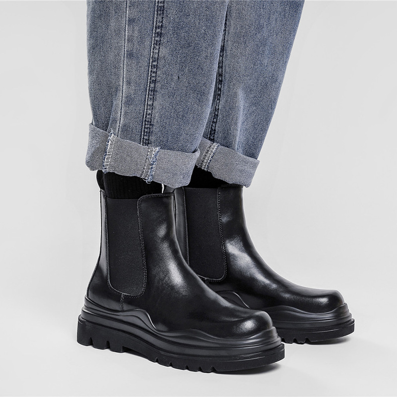 2023 autumn and winter new martin boots men's chelsea boots cigarette boots fashion men's boots a generation of hair