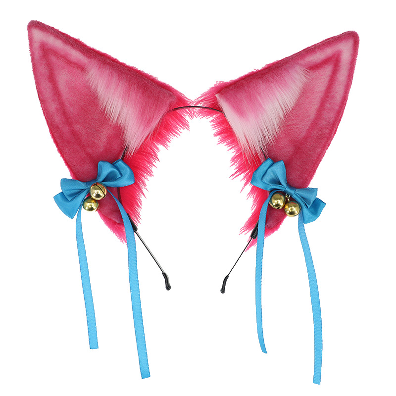 Nine-Tailed Demon Fox Beast Ear Headwear cos Soul Lotus Bumper Accessories Hair Accessories Bow Bell Fox Ear Headband