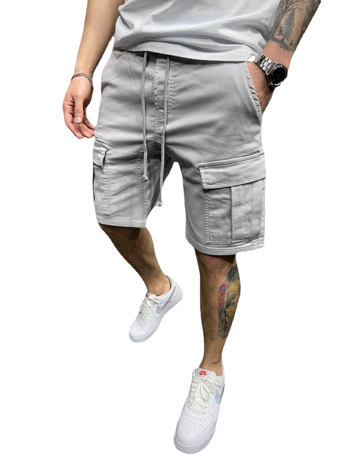 2022 New Foreign Trade Fashion Summer Men's Multi-Pocket Workwear Shorts Loose Outdoor Casual Shorts