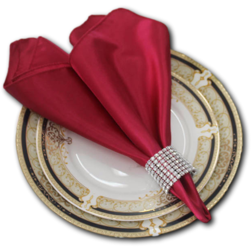 Amazon Satin Satin Mouth Cloth Silk Mouth Cloth Wedding Hotel Table Decoration Supplies Hotel Mouth Cloth Napkin Cloth