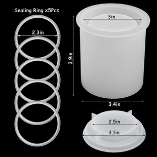 Cross-border hot new candle silicone mold DIY plaster ins Wind fragrant stone aromatherapy candle Candlestick mold