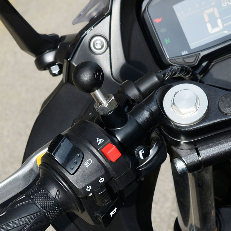 WUPP motorcycle rearview mirror holder M10 screw ball head mobile phone bracket straight Mount M8 stainless steel bottom ball head accessories