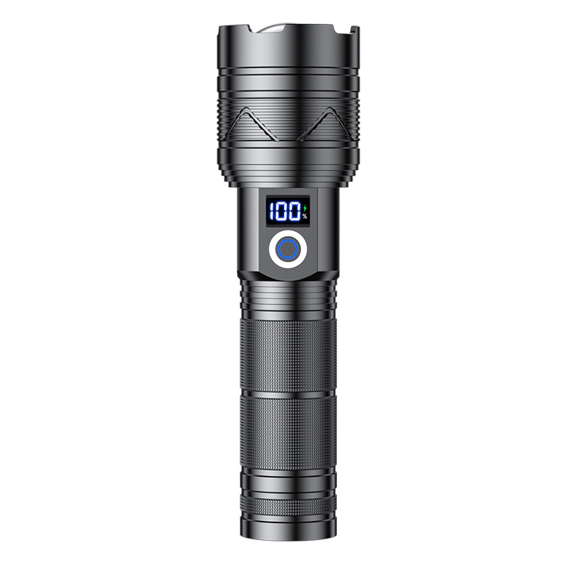 Douyin cross-border new digital flashlight flashlight outdoor dedicated portable zoom led rechargeable flashlight